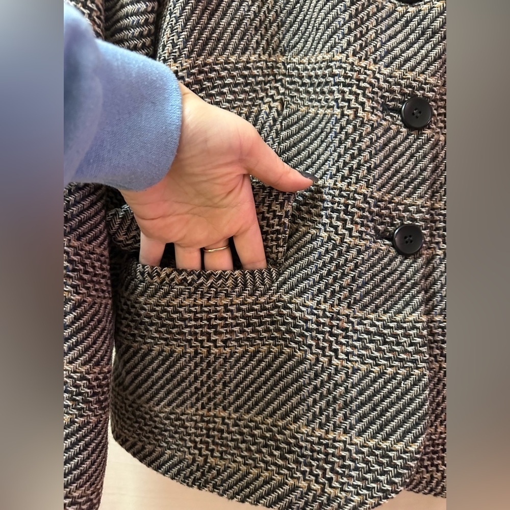 Vintage Pendleton Virgin Wool Lambswool Plaid Blazer Jacket Women’s Size 10 - Picture 3 of 7